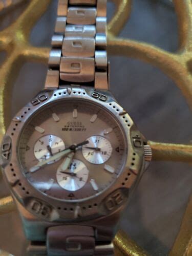 guess 100m/330ft waterpro stainless steel back|guess water pro chronograph.